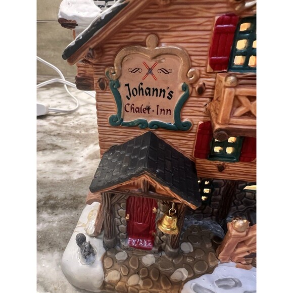Lemax Vail Village  Johann’s Chalet-Inn Porcelain Village 2011 Chalet Inn RARE - Picture 2 of 15